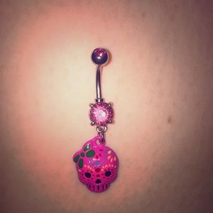 Skull belly ring